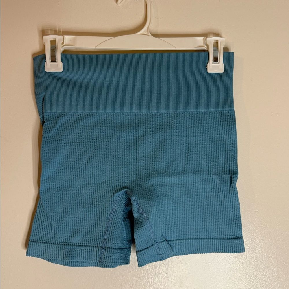 Colsie Ribbed Blue Biker Shorts